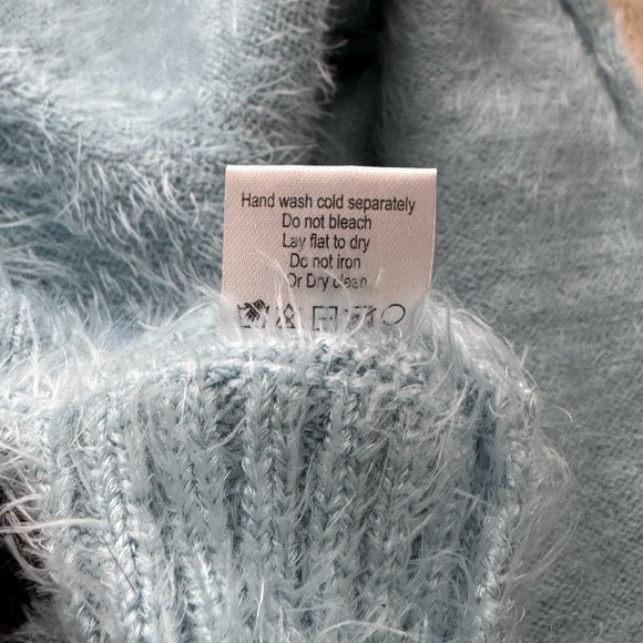 Show Me Your Mumu Vienna Sweater in Frosty Blue Knit Small Winter Holiday - Picture 11 of 11